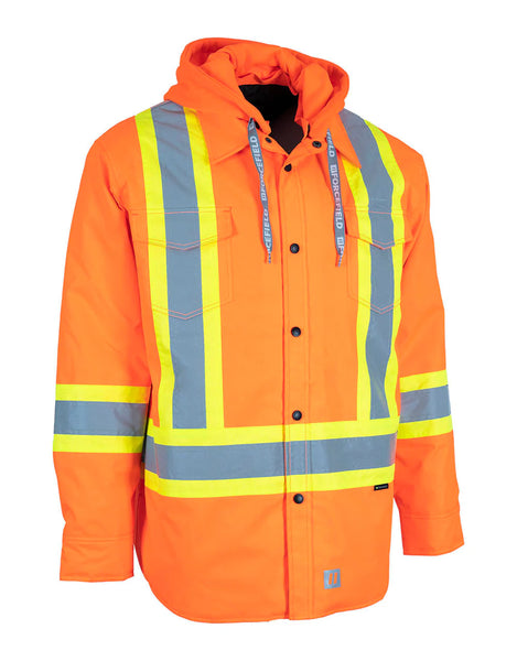 Forcefield Hi-Vis Shacket With Detachable Hood 024-EP34 – WORK N WEAR