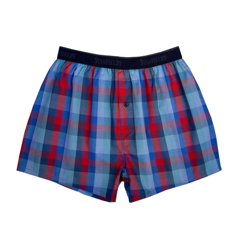 STANFIELD'S Modern Fit Woven Plaid Boxer Short - 2522