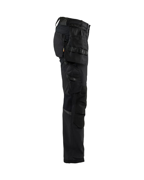 s*様 SPLASH PAINT STRETCH PANTS - BLACK Twill Slim Pant – Stretchy & Sleek Style | SPANX