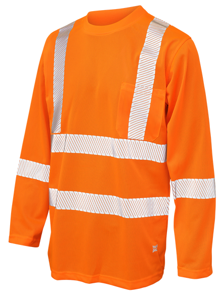 Tough Duck ST08 - Hi-Vis MicroMesh Long Sleeve T-Shirt with Pocket