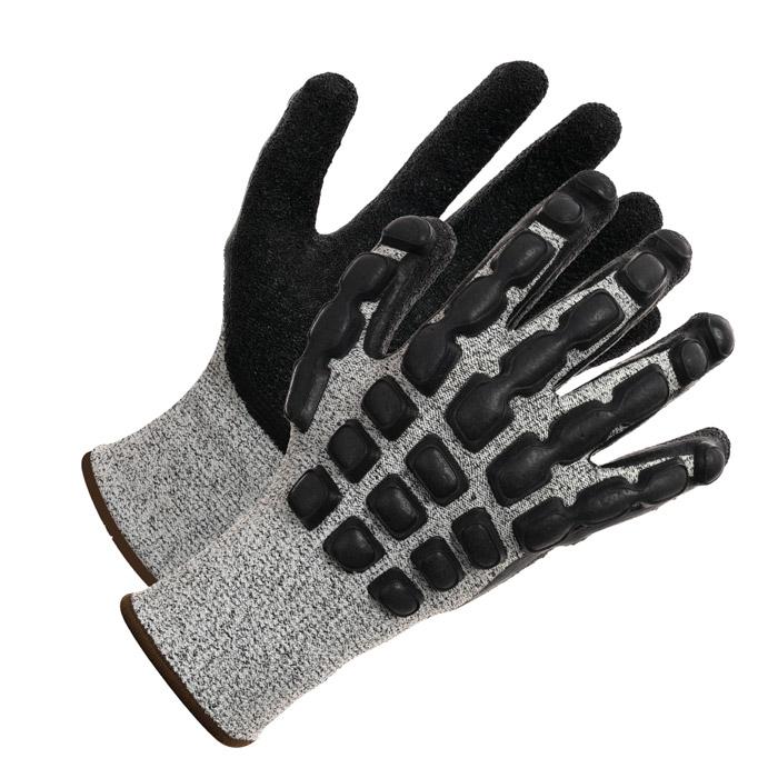FORCEFIELD Backhand Cut Resistant Glove HPPE Composite Liner with Wrinkle Latex Coating