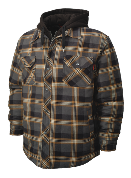 Flannel jacket with hood 2025 mens