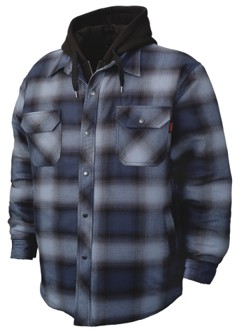 Tough Duck Quilt Lined Hooded Flannel Jac-shirt WS06