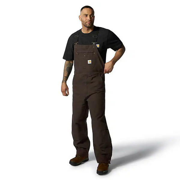 Carhartt Men's Washed Duck Quilt Lined Bib Overall - 104031 – WORK