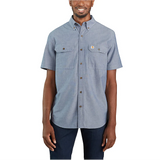 Carhartt Loose Fit Midweight Chambray Short Sleeve Shirt - 104369