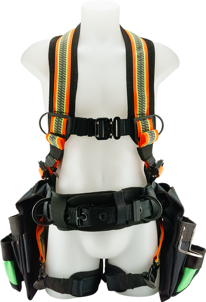 PrimeGrip JUGGERNAUT TRU-VIS Utility Harness with Tool Bags – WORK