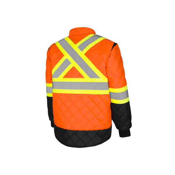 GROUND FORCE Hi-Vis Quilted Freezer Jacket TJ1 – WORK N WEAR