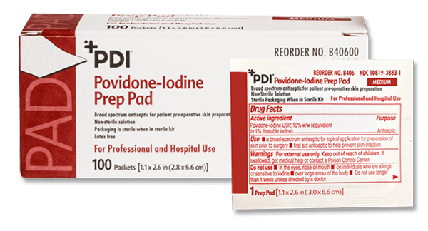 PDI Povidone Medium Iodine Wipe