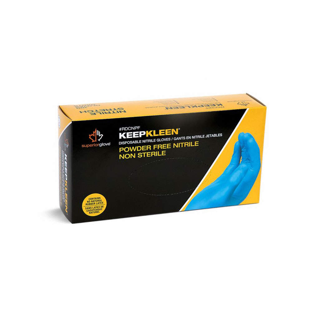KEEP KLEEN Gants jetables en nitrile bleu par Superior Glove