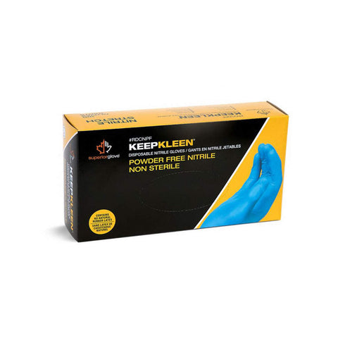 KEEP KLEEN Disposable Blue Nitrile Gloves by Superior Glove