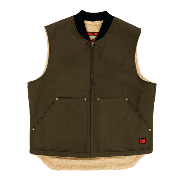 Tough Duck, Duck Sherpa Lined Vest WV06 – WORK N WEAR Tough Duck, Duck Sherpa Lined Vest WV06 – WORK N WEAR