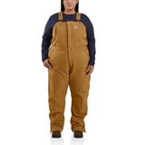 Carhartt Women's Loose Fit Weathered Duck Insulated Biberall - 102743