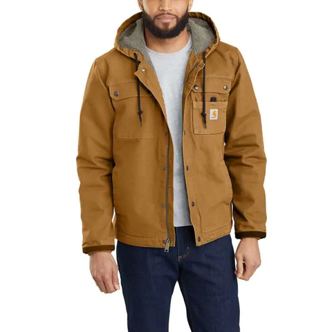 Carhartt Relaxed Fit Washed Duck Sherpa-Lined Utility Jacket - 103826