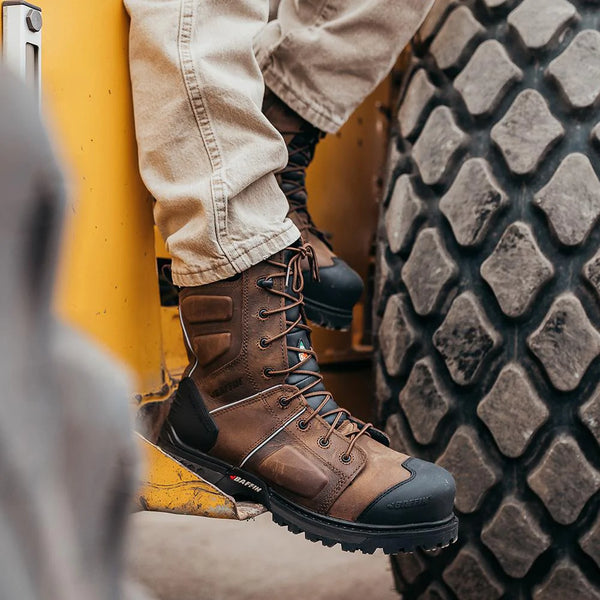 Steel toe top baffin boots