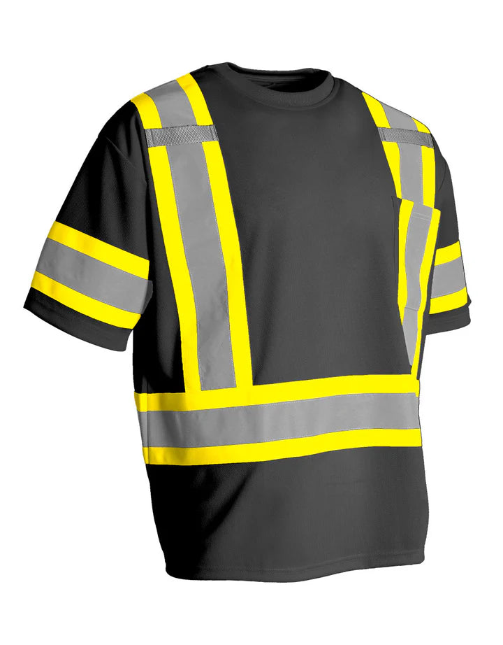 Forcefield Short Sleeve Hi-Vis T-Shirt with Chest Pocket and Arm Band