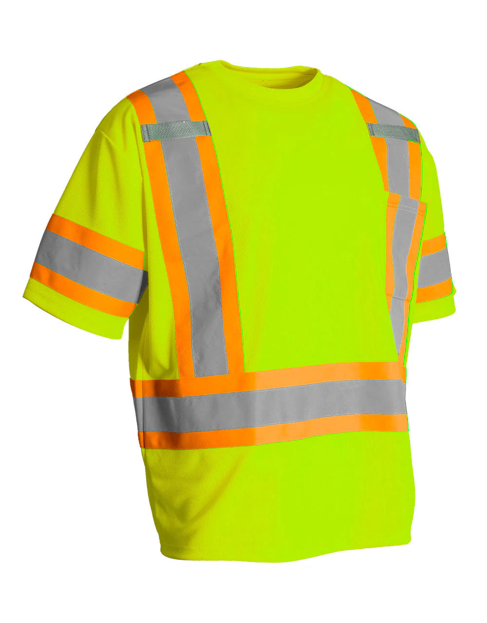 Forcefield Short Sleeve Hi-Vis T-Shirt with Chest Pocket and Arm Band