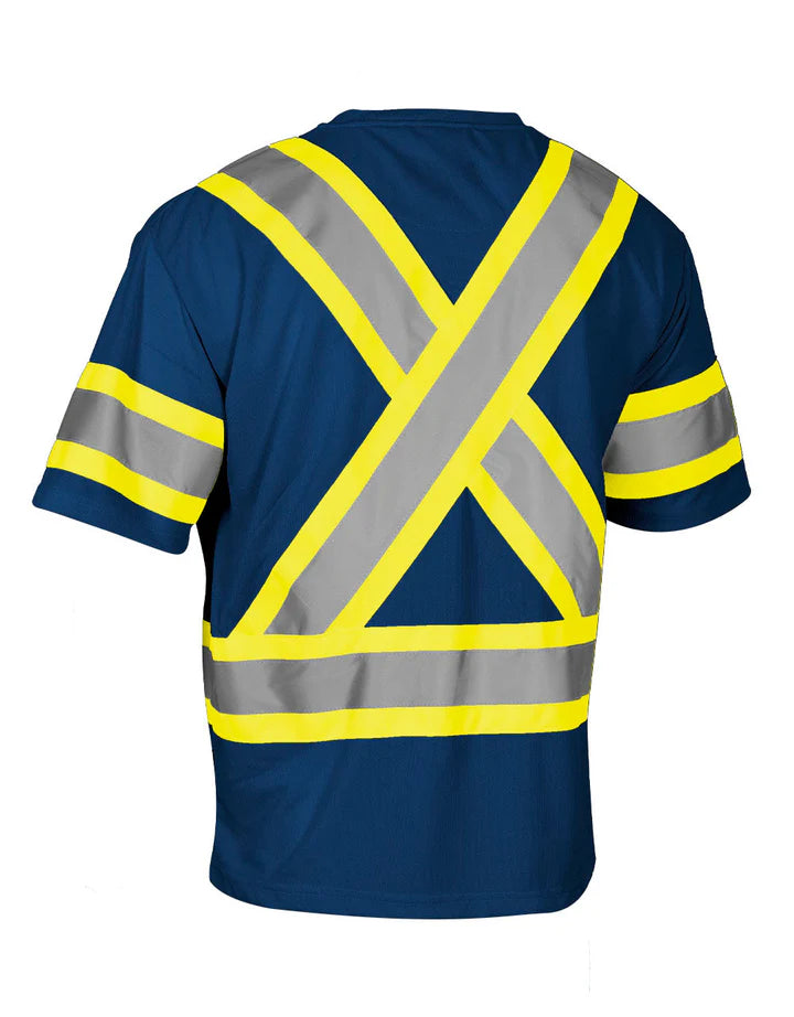 Forcefield Short Sleeve Hi-Vis T-Shirt with Chest Pocket and Arm Band