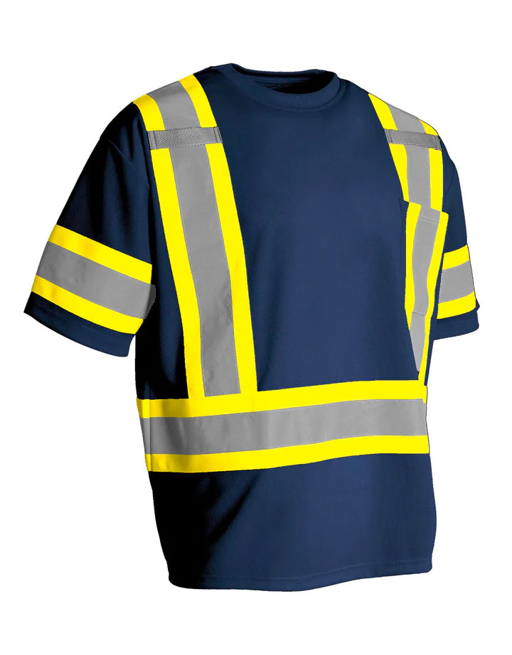 Forcefield Short Sleeve Hi-Vis T-Shirt with Chest Pocket and Arm Band