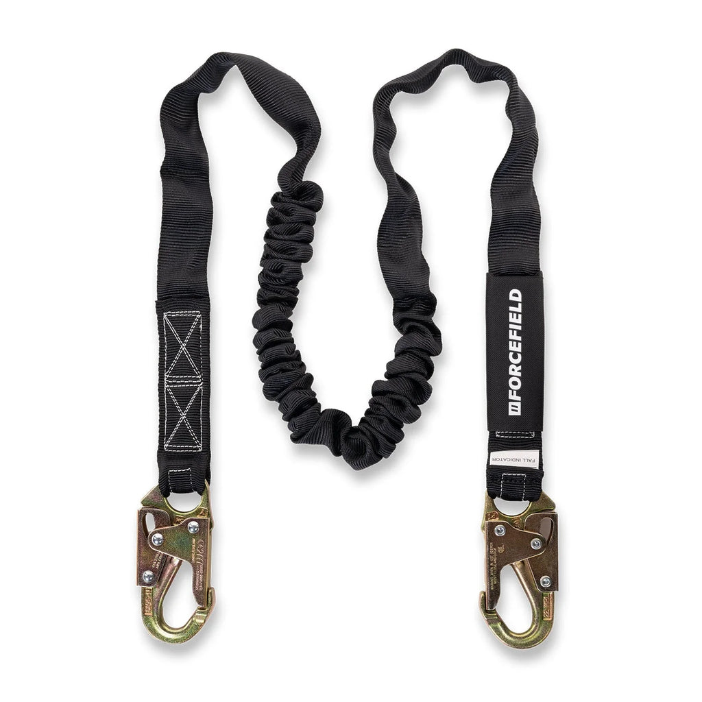 Forcefield Shock Absorbing Lanyard, 2 Snap Hooks - 022-EAL0202