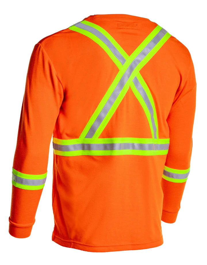 Forcefield Inherent Flame & Arc Resistant Long Sleeve Hi-Vis T-Shirt 022-FRILSOS-YSY