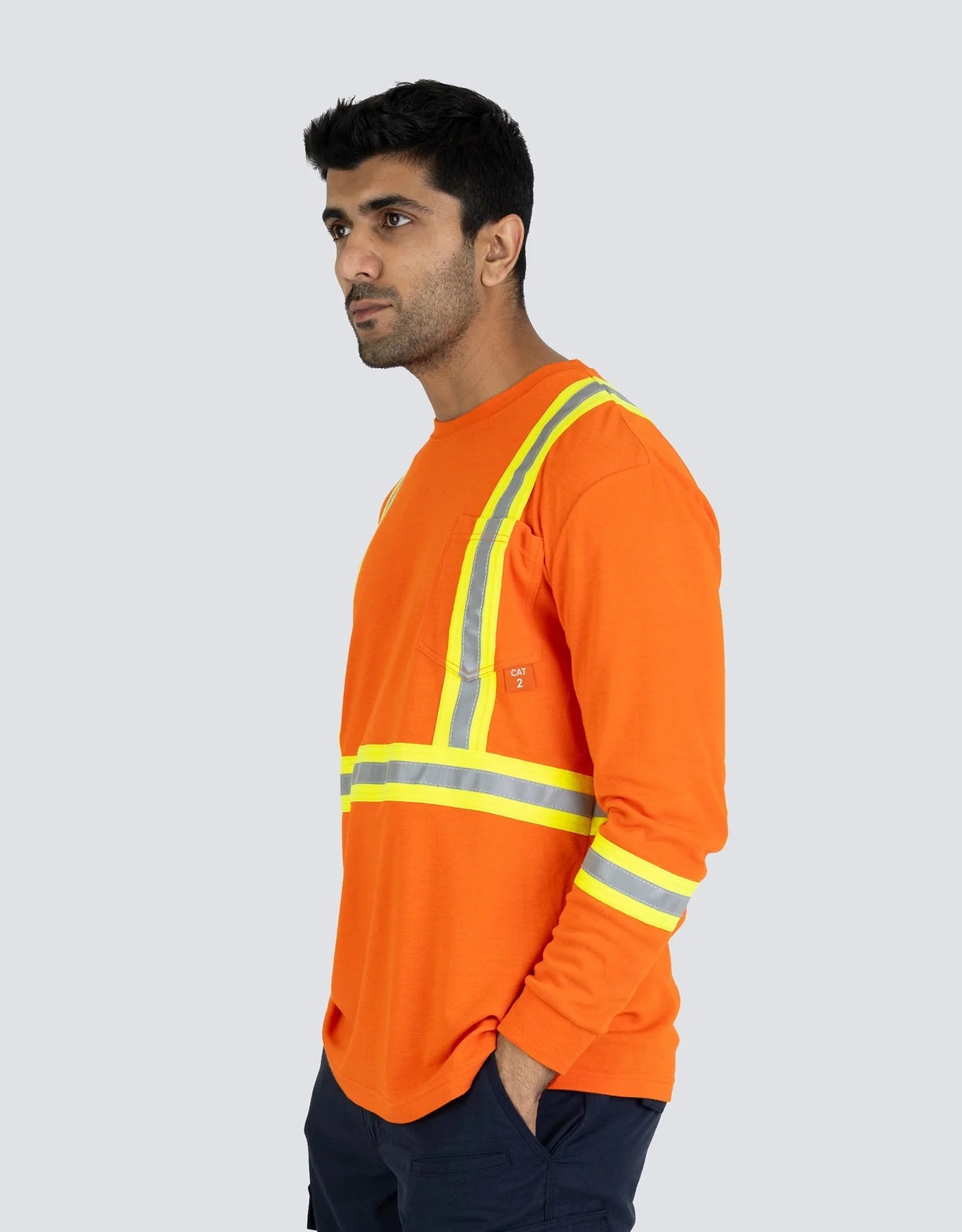 Forcefield Inherent Flame & Arc Resistant Long Sleeve Hi-Vis T-Shirt 022-FRILSOS-YSY