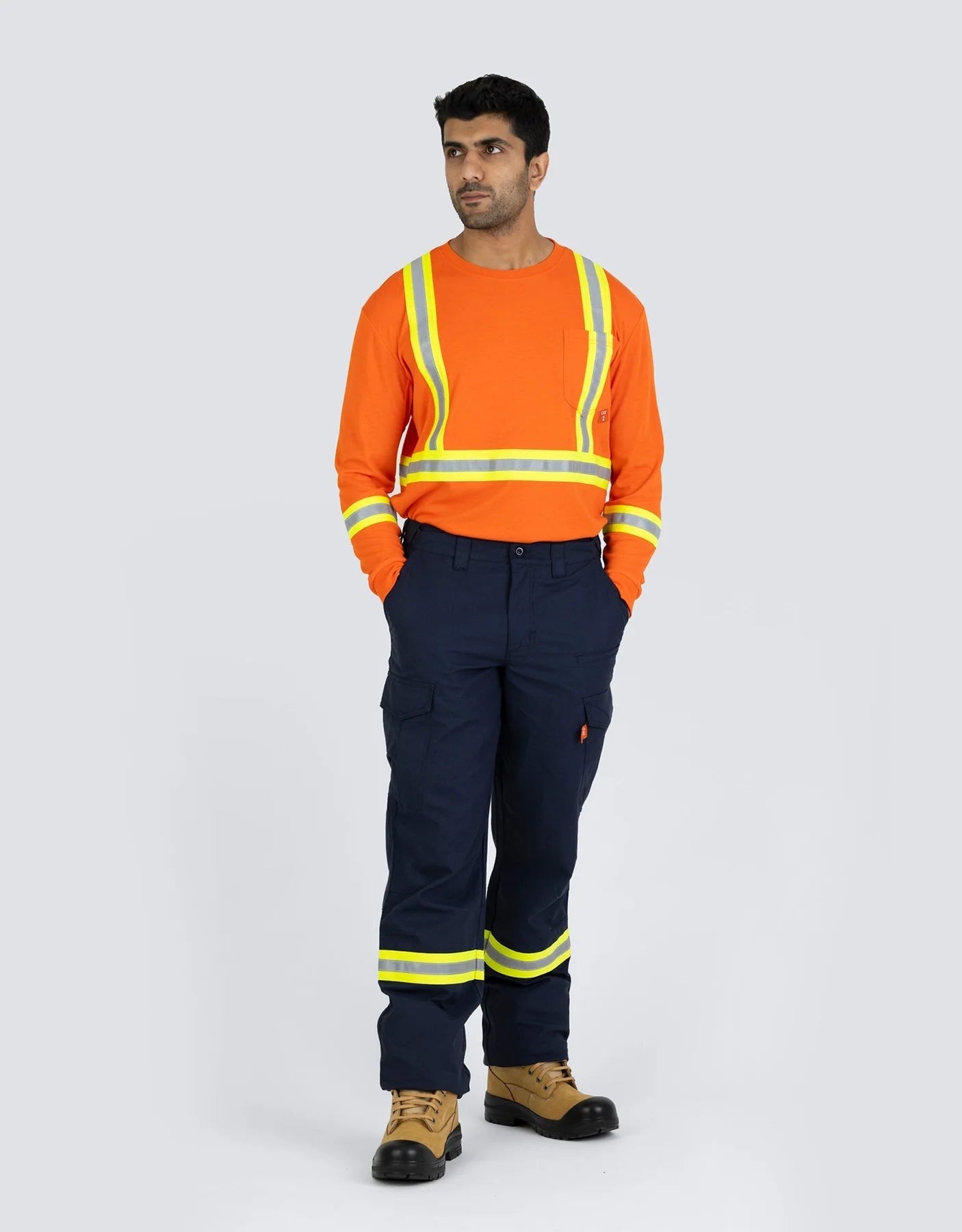 Forcefield Inherent Flame & Arc Resistant Long Sleeve Hi-Vis T-Shirt 022-FRILSOS-YSY