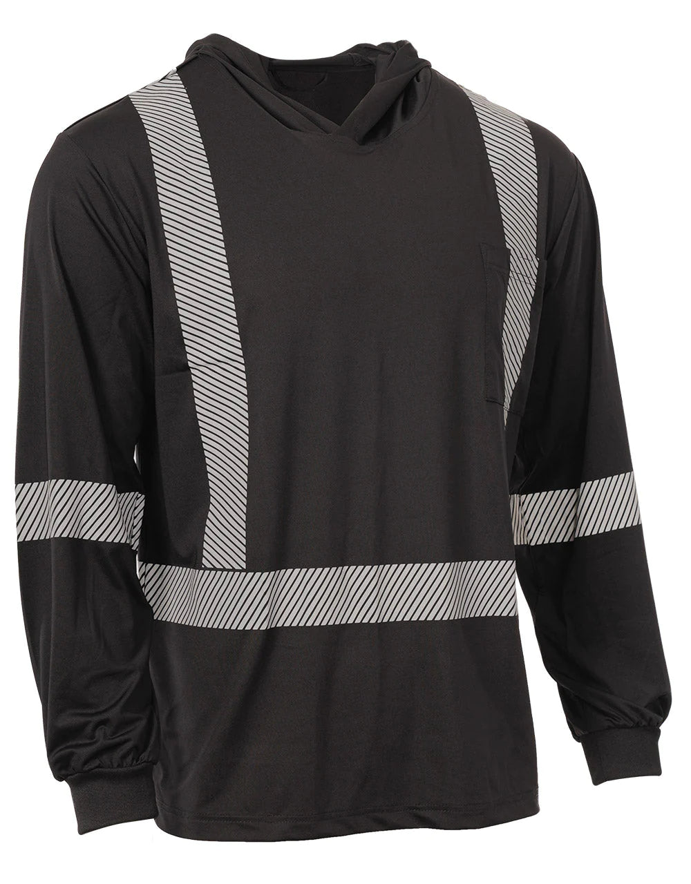 T-shirt technique haute visibilité à manches longues ultra-doux à capuche Forcefield 022-SPXCSA