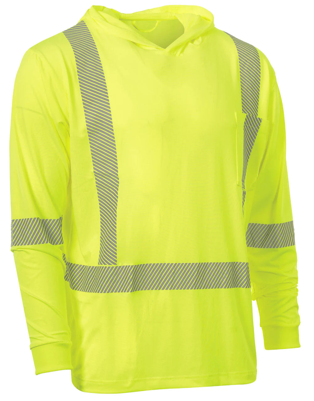 Forcefield Hooded Ultrasoft Technical L/S Hi-Vis T-Shirt 022-SPXCSA