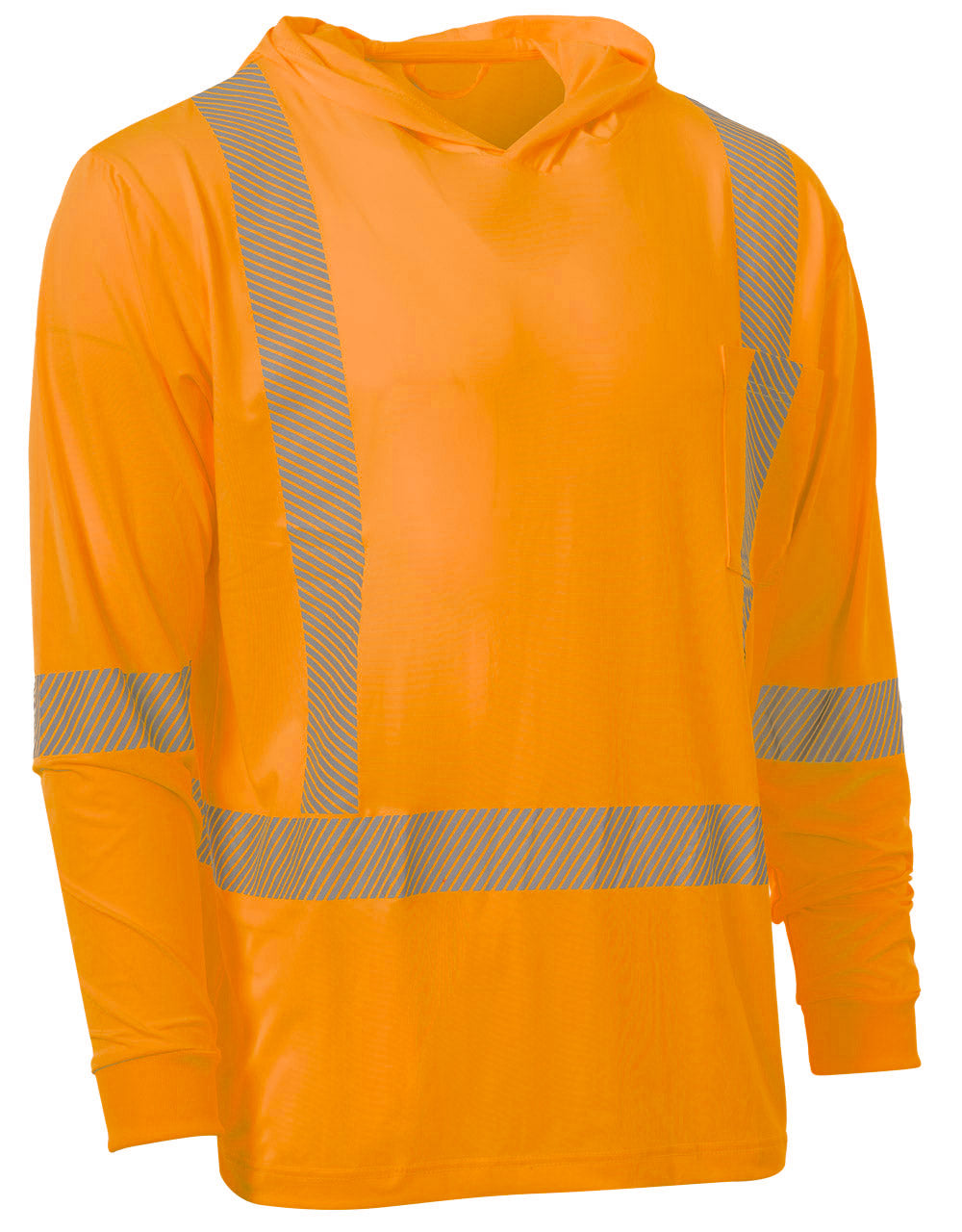 T-shirt technique haute visibilité à manches longues ultra-doux à capuche Forcefield 022-SPXCSA