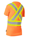 Forcefield Women's Hi-Vis Crew Neck S/Sleeve T-Shirt w/ Chest Pocket 022-WCBECSA