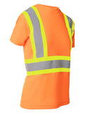 Forcefield Women's Hi-Vis Crew Neck S/Sleeve T-Shirt w/ Chest Pocket 022-WCBECSA