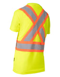 Forcefield Women's Hi-Vis Crew Neck S/Sleeve T-Shirt w/ Chest Pocket 022-WCBECSA