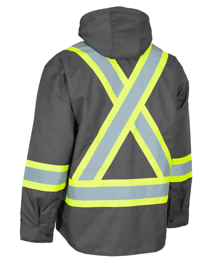 Forcefield Hi-Vis Shacket With Detachable Hood 024-EP34