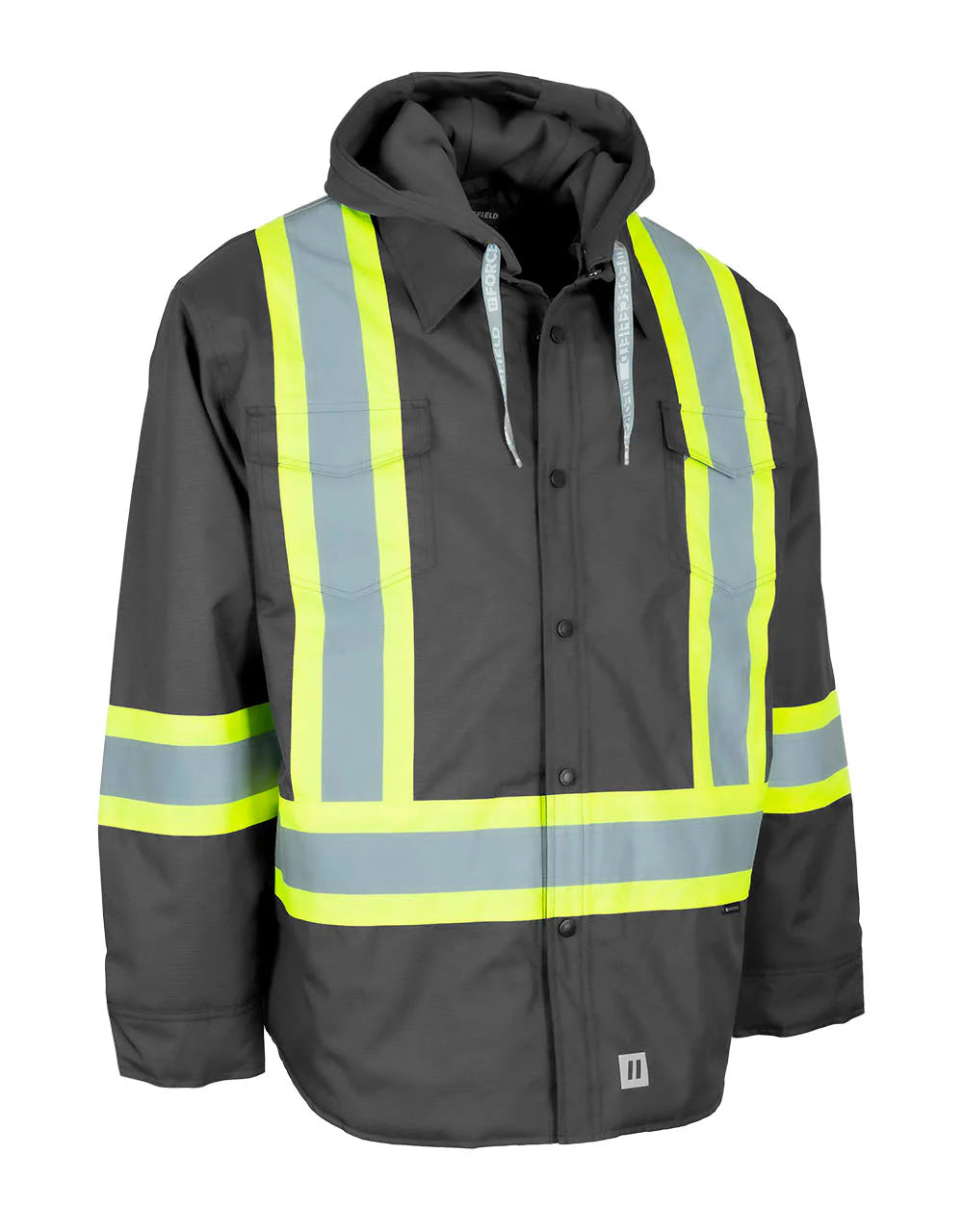 Forcefield Hi-Vis Shacket With Detachable Hood 024-EP34