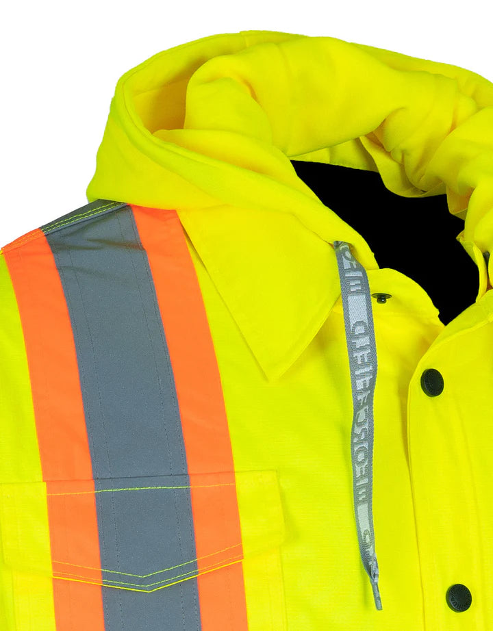 Forcefield Hi-Vis Shacket With Detachable Hood 024-EP34