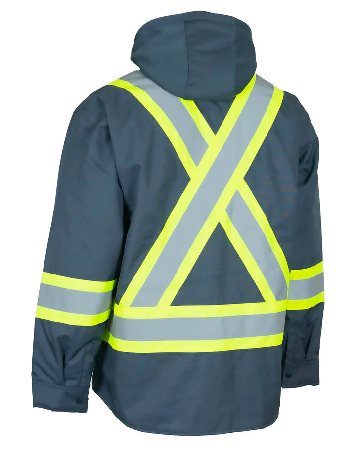 Forcefield Hi-Vis Shacket With Detachable Hood 024-EP34