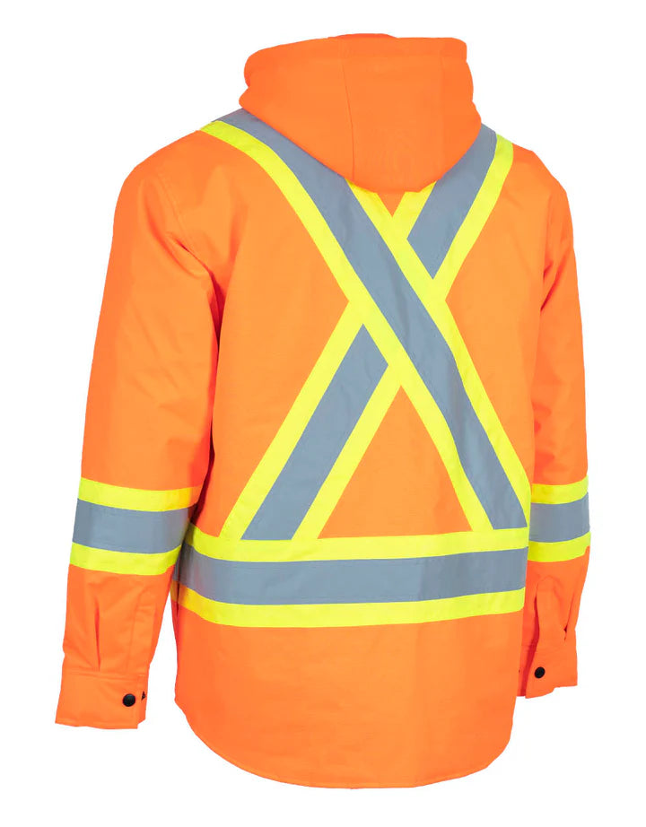 Forcefield Hi-Vis Shacket With Detachable Hood 024-EP34