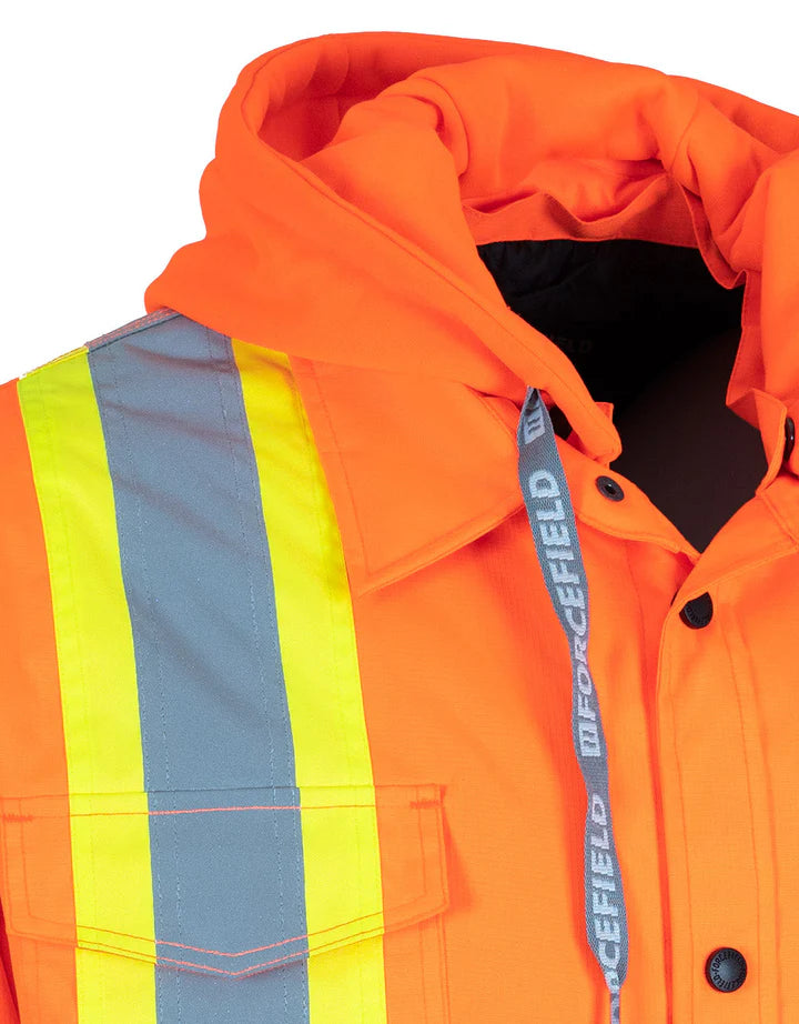 Forcefield Hi-Vis Shacket With Detachable Hood 024-EP34