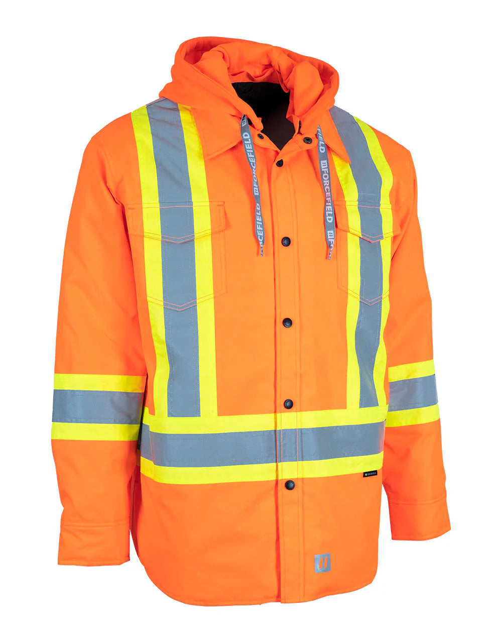 Forcefield Hi-Vis Shacket With Detachable Hood 024-EP34
