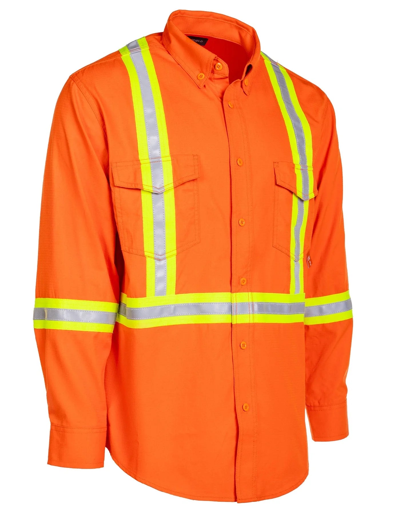 Forcefield Inherent FR Long Sleeve Hi-Vis Button Down Shirt