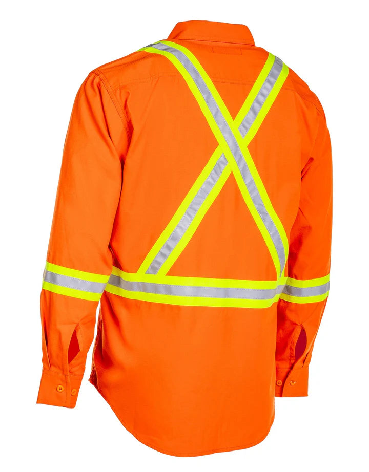 Forcefield Inherent FR Long Sleeve Hi-Vis Button Down Shirt