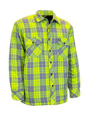 FORCEFIELD Hi-Vis Plaid Quilt-Lined Flannel Shirt Jacket 024-LC53QF-HV