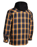 FORCEFIELD Hi-Vis Hooded Plaid Quilt-Lined Flannel Shirt Jacket 024-LC696QH-HV