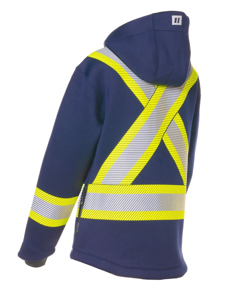 Forcefield Women's Lime Technical Safety Zip-Up Softshell Hoodie