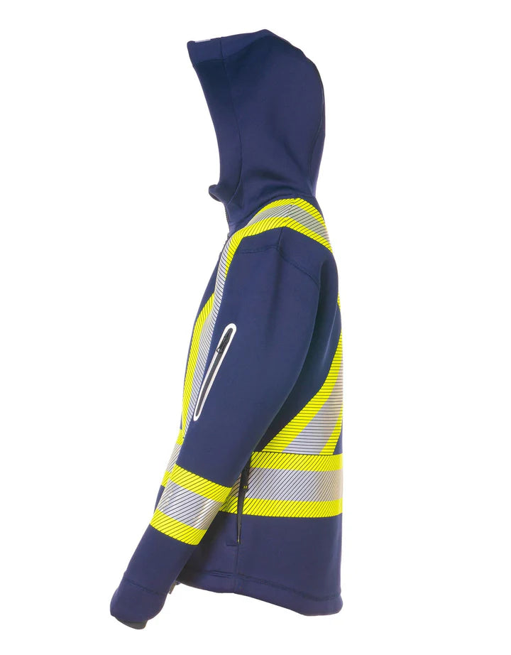 Forcefield Women's Lime Technical Safety Zip-Up Softshell Hoodie