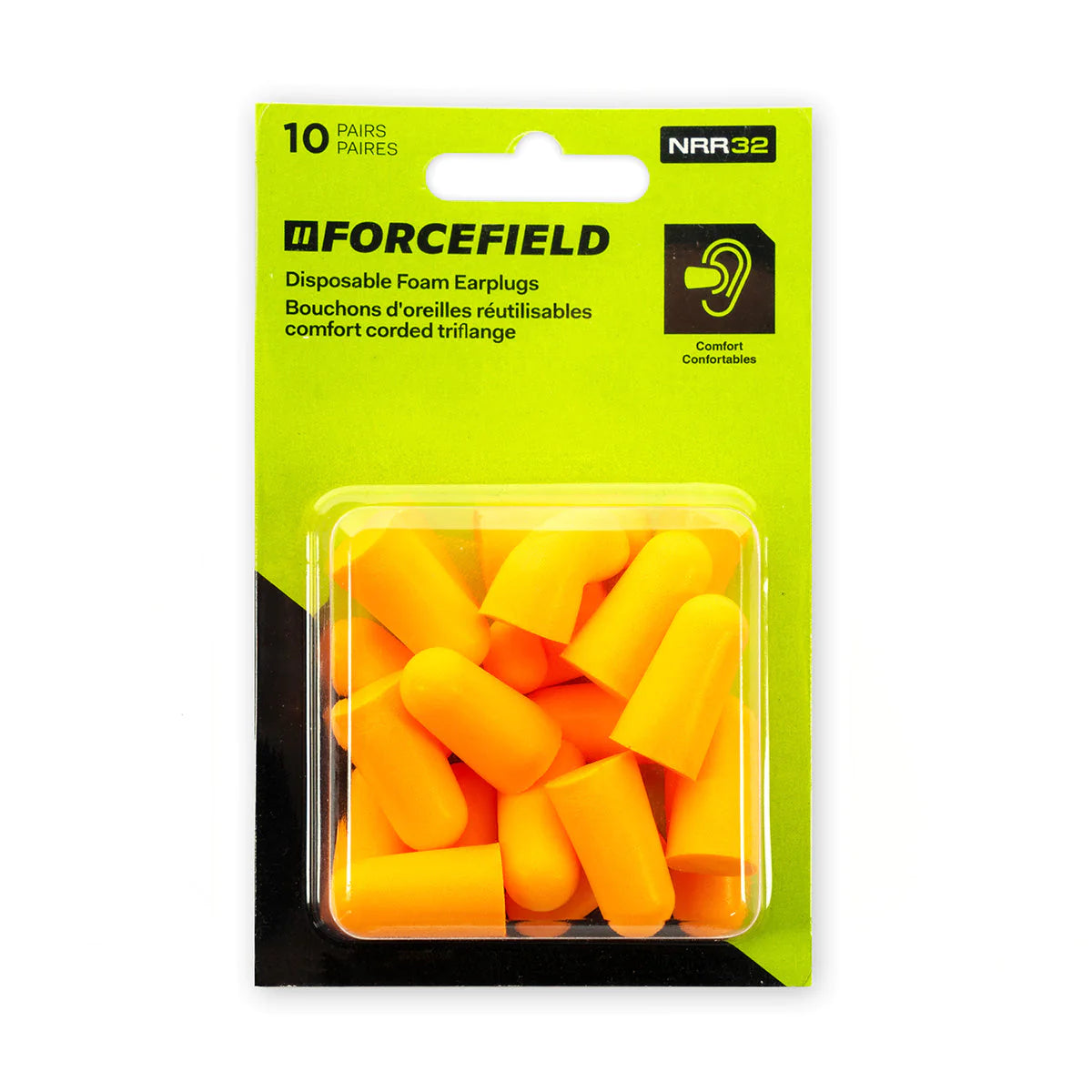 Forcefield Disposable Foam Earplugs NRR 32