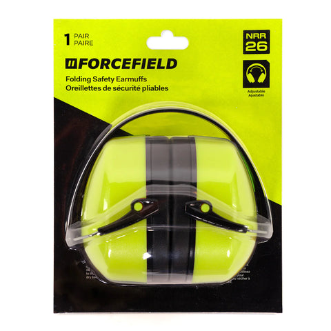 FORCEFIELD Folding Adjustable Safety Ear Muffs, NRR 26