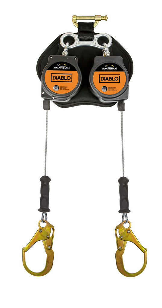 Guardian® Diablo Double Leg 2.5 Cable Self Retracting Landyard-LE