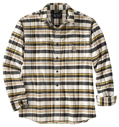 Chemise à carreaux Carhartt Rugged Flex® coupe décontractée en flanelle de poids moyen à manches longues - 106352