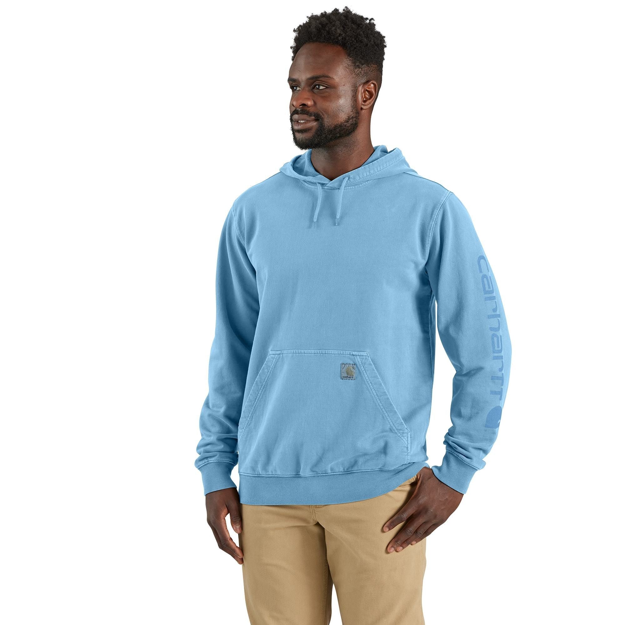 Sweat-shirt Carhartt en molleton bouclette prélavé teint, motif graphique, coupe décontractée - 106253